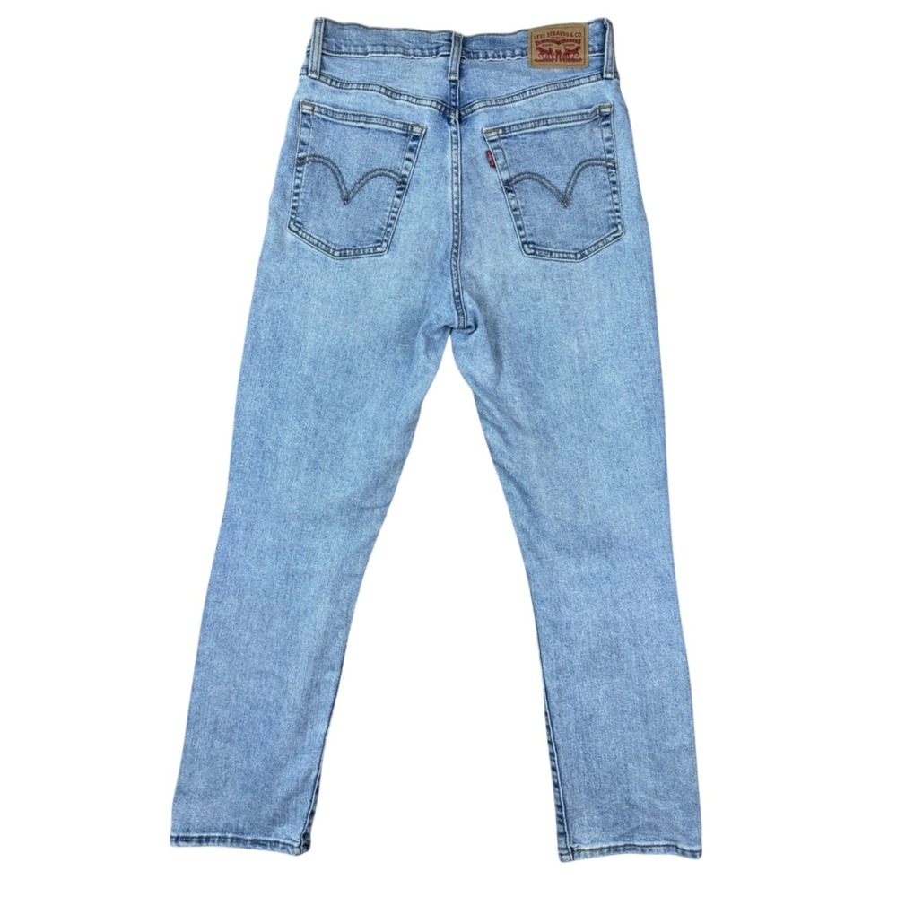 Levi's Wedgie Straight High Rise Jeans Light Wash Button Fly Size 29